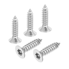PATIKIL 50 Pcs Flat Head Torx/Star Screws, M5 x 20mm Torx Drive Self Tapping Wood Screws Stainless Steel Countersunk Tamper Proof Screw with T25 Bit for Wood Soft Metal