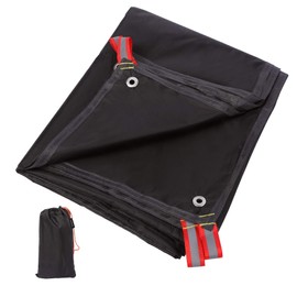 REDCAMP Tienda de campaña ultraligera, PU 2000, impermeable, con bolsa de transporte con cordón para acampar, senderismo (106 x 83 pulgadas, UL negro)