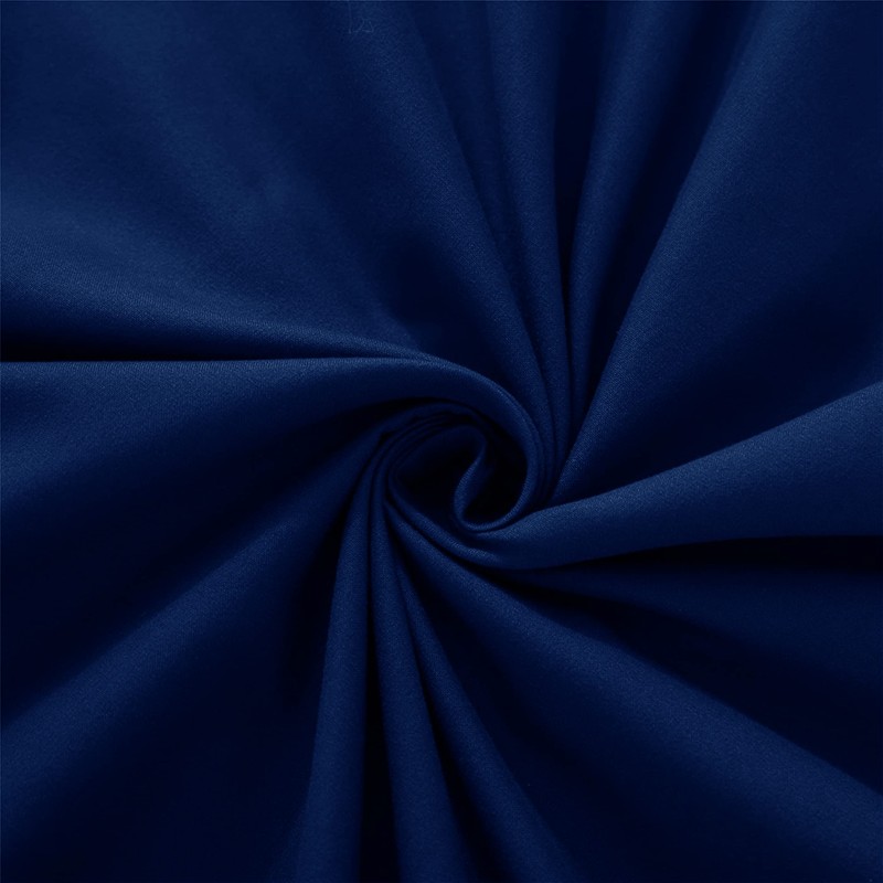 Hafaa Pillow Cases 2 Pack Brushed Microfiber Plain Navy Pillowcases
