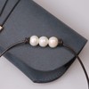 Women White 3 Cultured Freshwater Pearls Choker Necklace on Short