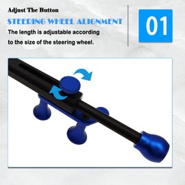 EQCOTWEA Digital Steering Wheel Level Alignment Tool Car Steering Wheel Adjustabl Aligner Φ13.8" Four-Wheel Positioning Aid Car Wheels Positioning Measuring -90° to +90° Repair Tools