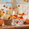 Mumufy 6 Pcs Thanksgiving Rustic Wooden Candle Holders for Pillar