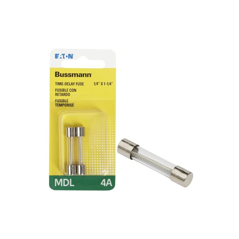 Bussman BP/MDL-4 4 Amp Glass Tube Time Delay Fuse 2