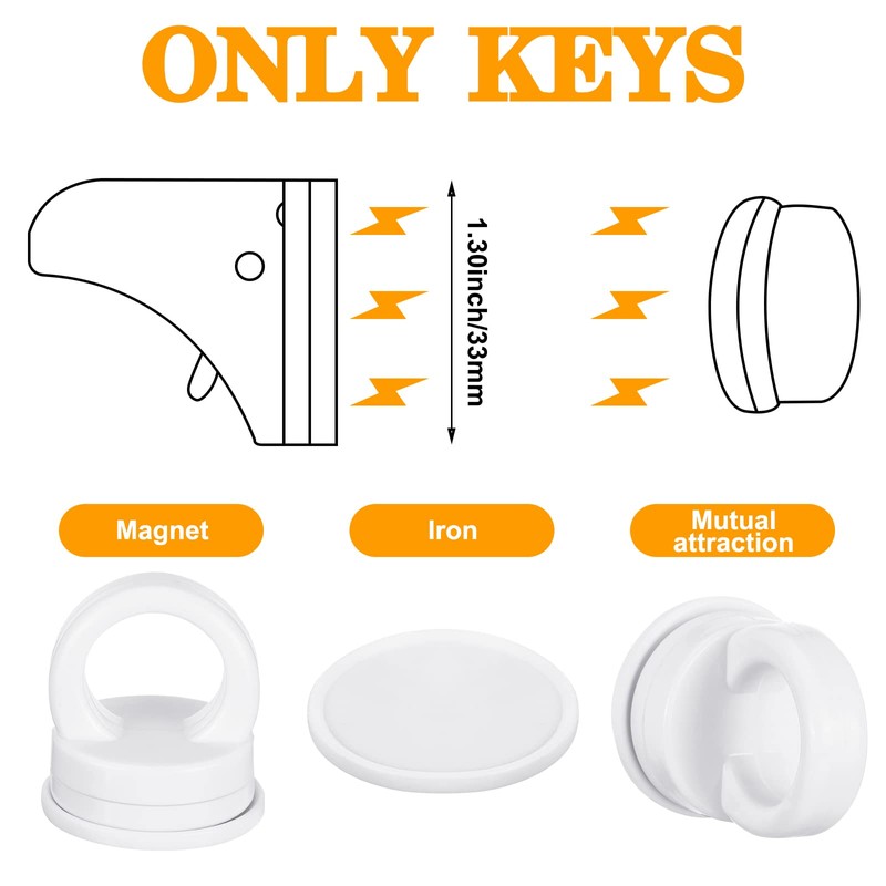 Kingdder 8 Sets Magnetic Cabinet Locks Keys Proofing Safety Magnet