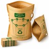 Disposable Vomit Bags, 2000cc Dual-Zip Kraft Paper, 6 Pack