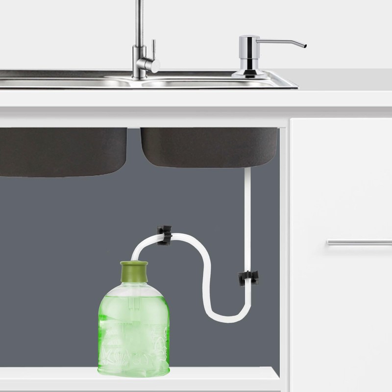 Tesrin Dish Soap Dispenser for Kitchen Sink Built in Soap