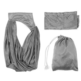 Baby Wrap Carrier Soft Breathable Enhances Baby Bonding Stretchy Toddler Wrap for Outdoor Grey L