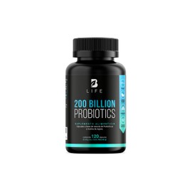 Probióticos 200 Billones | 11 Cepas con Inulina de Agave. 120 cápsulas de 500 mg para 2 meses | Probióticos para Hombre y Mujer. 200 Billion Probiotics. B Life