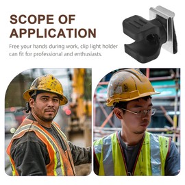 VILLFUL Hard Hat Light Clip Holder Sturdy Helmet Flashlight Mount for Construction Easy Attachment Lightweight Design for DIY and Professional Use