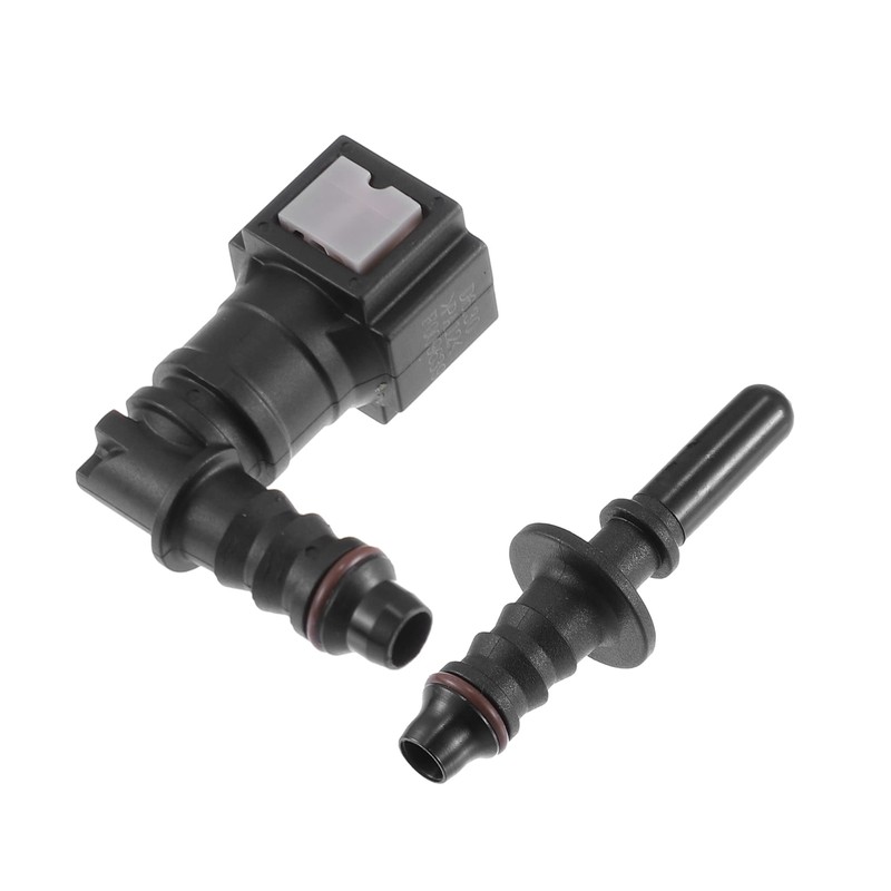 A ABSOPRO 2 x Fuel Line Connector Hose Coupling 90