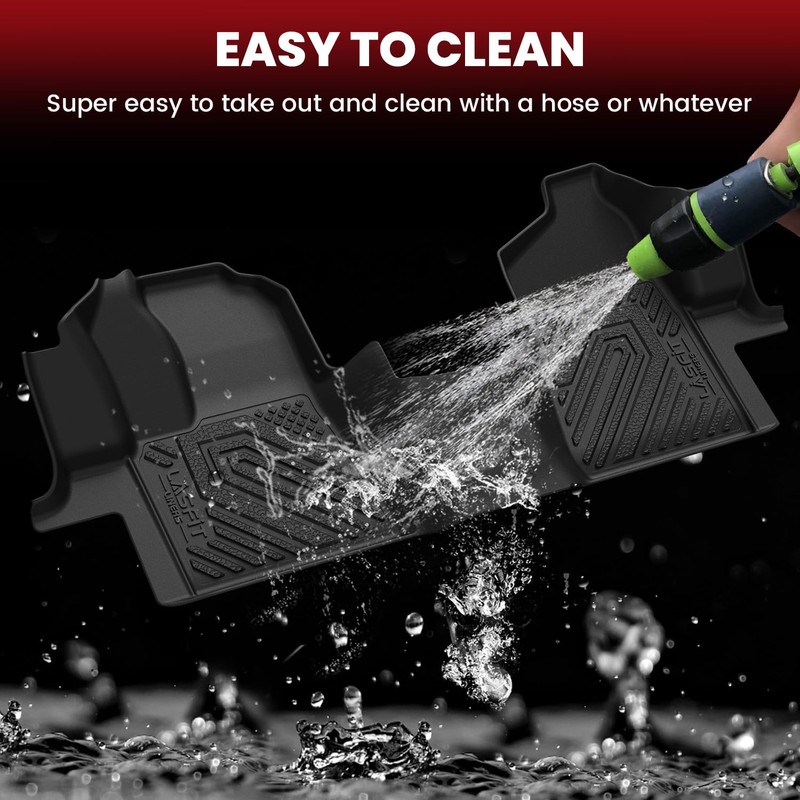 LASFIT Front Floor Mat for 2015-2021 Ford Transit 150/250/350/350HD Vinyl