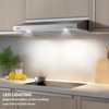 CIARRA Under Cabinet Range Hood 30 inch Ductless Convertible Duct,