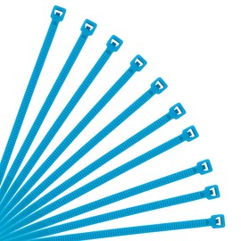 XINGO Blue Cable Ties Pack of 500, 250mm x 3.6mm,Premium Nylon Durable Zip Ties, Self-Locking UV Resistant Nylon Plastic Wire Ties for Indoor and Outdoor