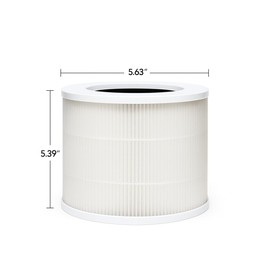 Nispira GXZ-AP01 Filter Replacement For Proton Pure Portable Air Purifier 3-in-1 True HEPA Activated Carbon Removes Smoke, 2 Packs