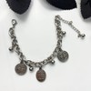 Saint Benedict Charm Bracelet - St. Benedictine Medal Coin Link