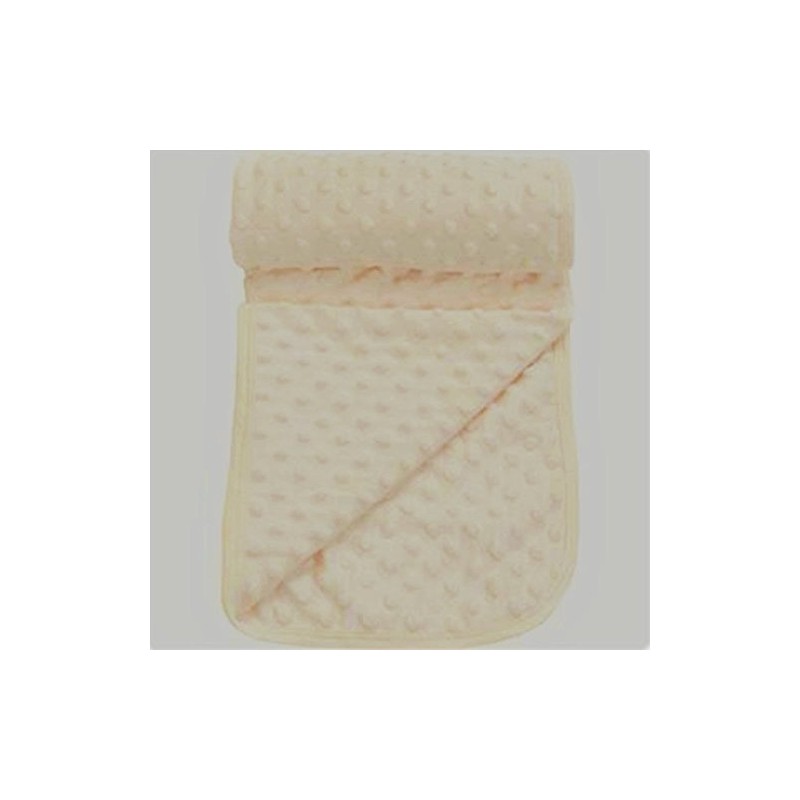 Baby Nursery Popcorn Textured/Dimple Effect Pram,Moses Blanket (Cream)