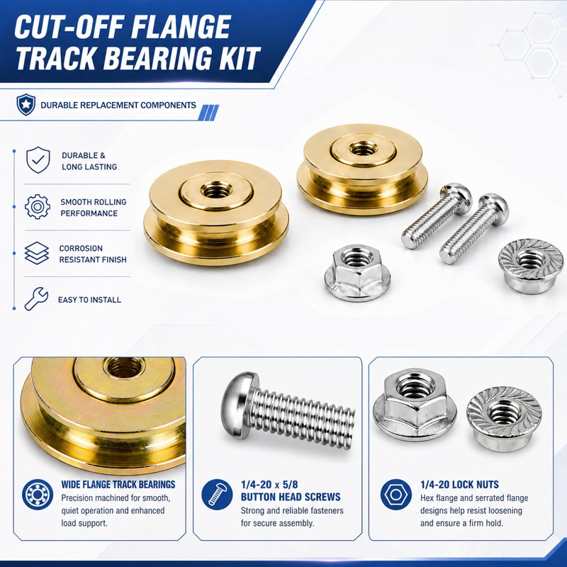 Cut-Off Flange Track Bearing Kit for Tapco Pro & Max