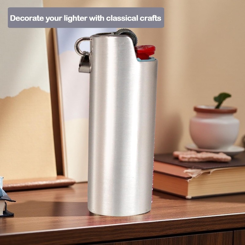 HUMWE Metal J6 Lighter Case Cover Reusable for Bic Regular