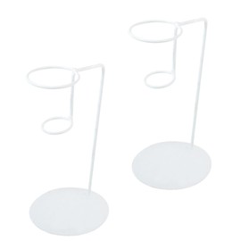Aristal Ice Cream Cone Stand Crepe Soft Cream Holder for Cafe Event Set of 2 (White)