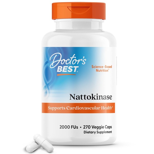 Doctor's Best Nattokinase, Non-GMO, Vegan, Gluten Free, 270 Veggie Caps