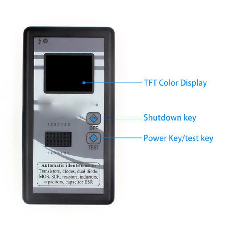Transistor Tester 1.8 Inch TFT Color Screen NPN PNP Auto