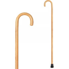 Carex Natural Wooden Walking Cane Sturdy Support Device Up To 250 Lbs Ash Finish