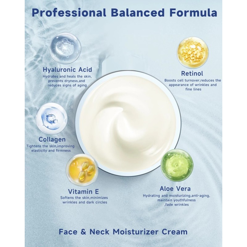Ragkun Retinol Cream for Face, Collagen Neck Creams for Tightening