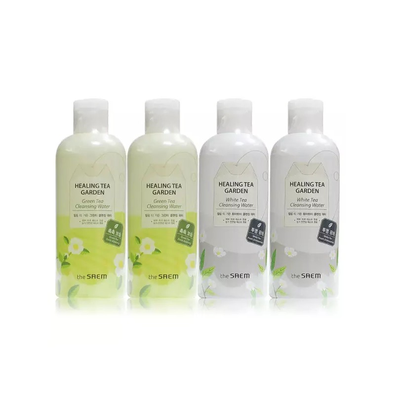 The Saem 더샘 힐링티 클렌징워터 300mlx4ea 그린티2개+화이트티2개 The Som Healing