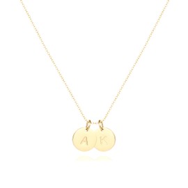 QXTX Initial Necklaces for Women,18K Gold Plated Dainty Letter Necklace for Women, Stainless Steel, No Gemstone