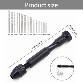 31PCS Hand Drill Bit Set, Pin Vise Hand Drill Set Holding with 0.5-3mm, Micro Drill Bit Set, Micro Twist Drill Bits, Small Drill for Delicate Manual Work Electronic Assembling Model Making Woodworking