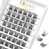 QUEWEL Individual Eyelashes, Individual Eyelash Clusters, Lashes, Natural, D Curl,