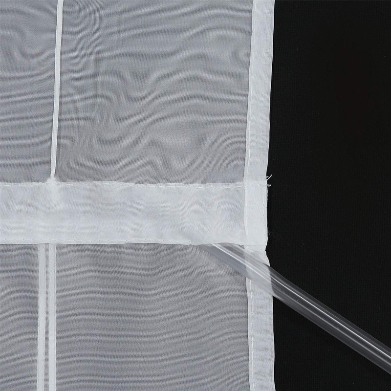 ESLIR Roman Blind, Kitchen Roman Curtain with Drawstring, White Voile