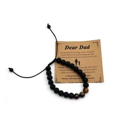 ZAHSY Natural Stone Bracelet Gifts for Dad from Daughter Fathers Day Daddy Gifts from Daughters to Dad Birthday Gifts for Father Valentines Christmas Gift for Dad Bracelet