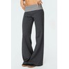 NZNDSHD Fold Over Yoga Pants for Women Low Rise Straight