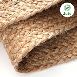 DineNest Handcrafted Braided Jute Table Runner 13x36 Inch - Handwoven Rustic Vintage Table Decor, Non-Slip Heat Resistant for Dining, Coffee, or Entryway Tables - Farmhouse 100% Jute Table Runner