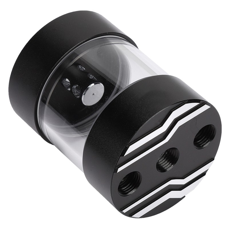 Black Computer Water Tank Built In Defoamer Cooling Reservoir G1/4