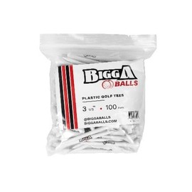 BIGGA BALLS Wooden 3.3" inches Golf Tees | Pack of 100 | Resealable Bag