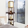 Brightech Maxwell Drawer Edition - Modern Shelf Floor Lamp with