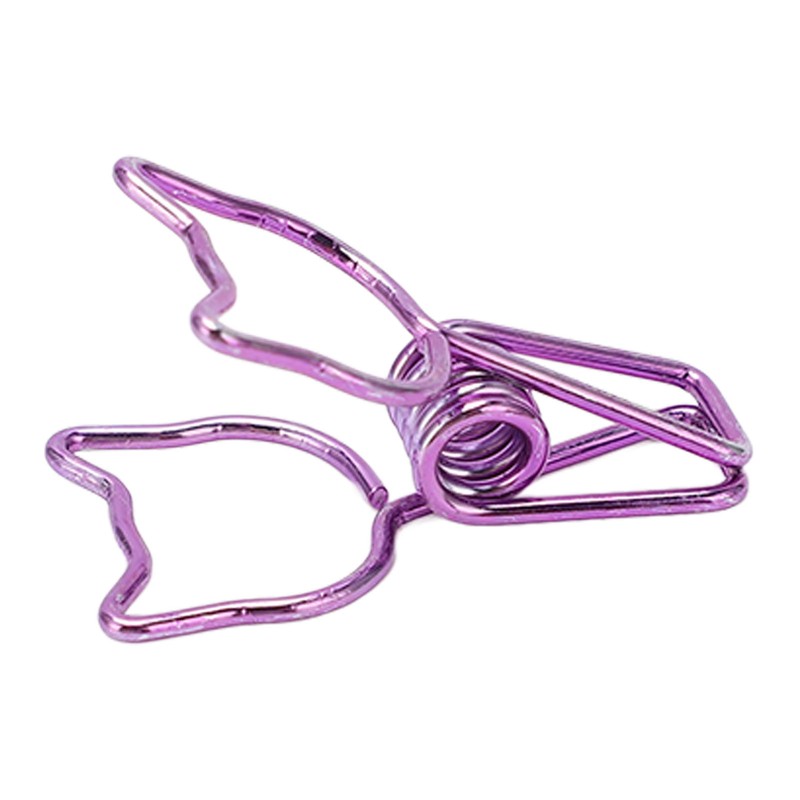 100pcs Cat Binder Clips Cute Cartoon Strong Clamping Force Metal
