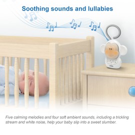 VTech DM1411 Audio Baby Monitor & Portable Soother Dual-Unit Rechargeable Battery, Long Range, Soft-Glow Night Light, Soothing Sounds & Lullabies, Digital Wireless Transmission, Sound Indicator