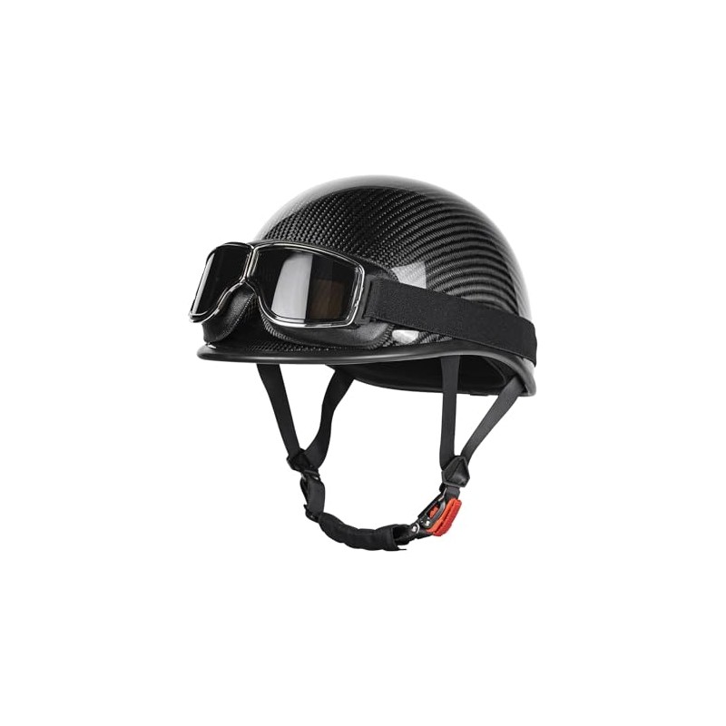 Vintage Motorcycle Half Shell Lightweight Carbon Fiber Open Face Helmets