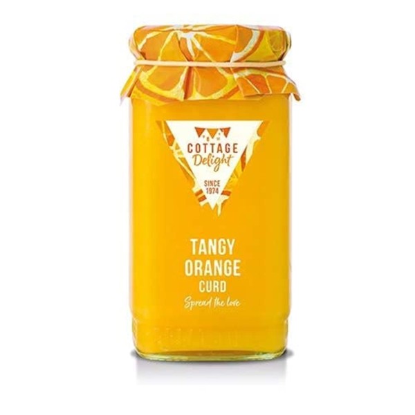 Cottage Delight Tangy Orange Curd - 305 g Jar - Tangy and Creamy - Smooth and Delicious - Suitable for Vegetarians - Gluten Free - No Artificial Additives - Made in Small Batches