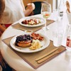 BambooMN Bamboo Slats Placemat with Fabric Border - Solid Colour