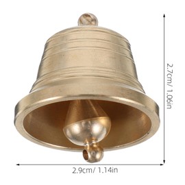 NUOBESTY 2pcs Small Vintage Copper Jingle Bells for DIY Wind Chimes Doorbells Dog Potty Training Home Decoration