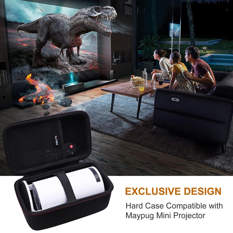 LTGEM Case Compatible with Maypug Mini Projector, Black(Case Only)