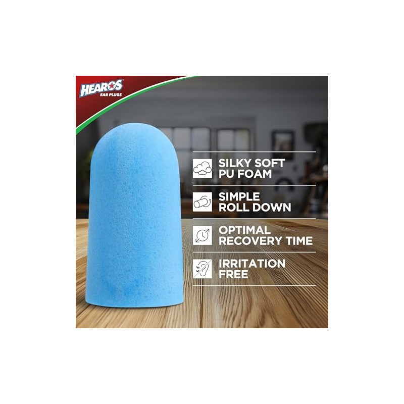 HEAROS Xtreme Protection Series Ear Plugs, Blue, 56 Pair