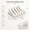 Jabonera de silicona para ducha con autodrenaje (2, blanco)