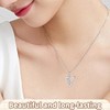 ZXUPOI S Necklace Silver with Letter Pendant Rhodium-Plated 925 Silver