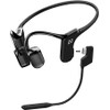 AVIOT WB-E1M Bone Conduction Headset, Blue Boom Microphone Included, Running