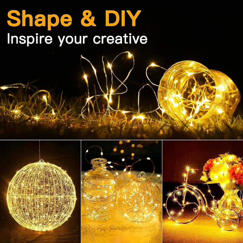 6 Pack Fairy Lights Battery Operated 7ft 20 LED Mini